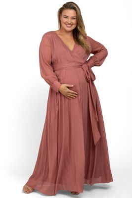 sleeveless women's light pink off the shoulder sexy dress Ripe Maternity Luxe Knit Off Shoulder Dress - Pink main image 0