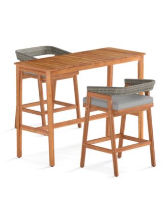 Patio 3-Piece Counter Height Table and Barstool Set