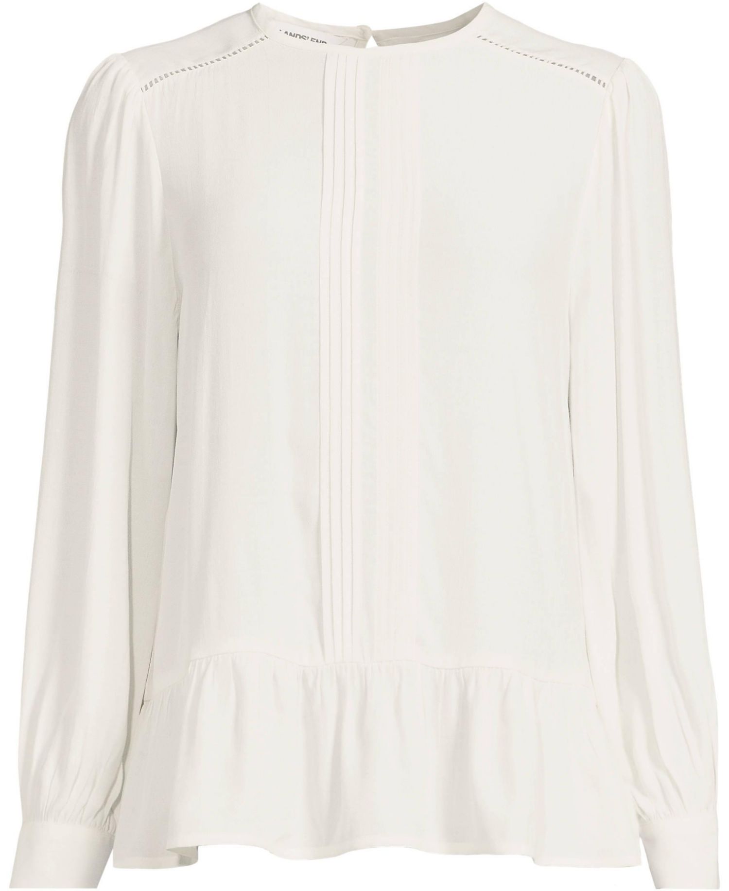 Women's Crepe Pintuck Peplum Top