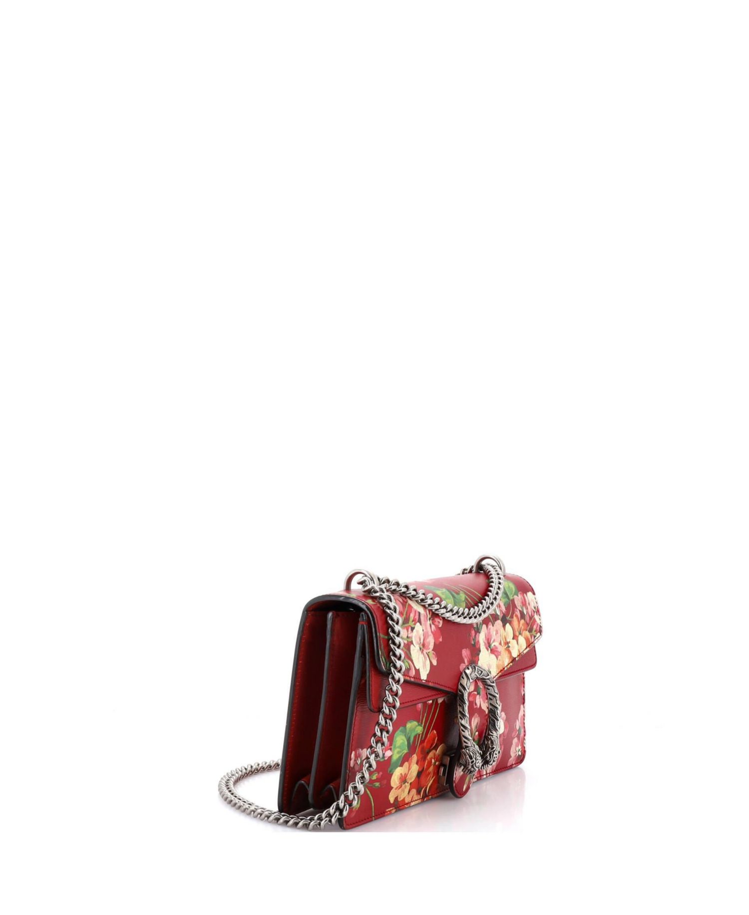 Small Dionysus Bag Blooms Print Leather