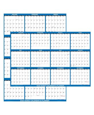 Swiftglimpse 2026 Wall Calendar Erasable Wet Dry Erase Laminated Annual Planner