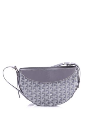 Hirondelle Shoulder Bag Coated Canvas and Leather
