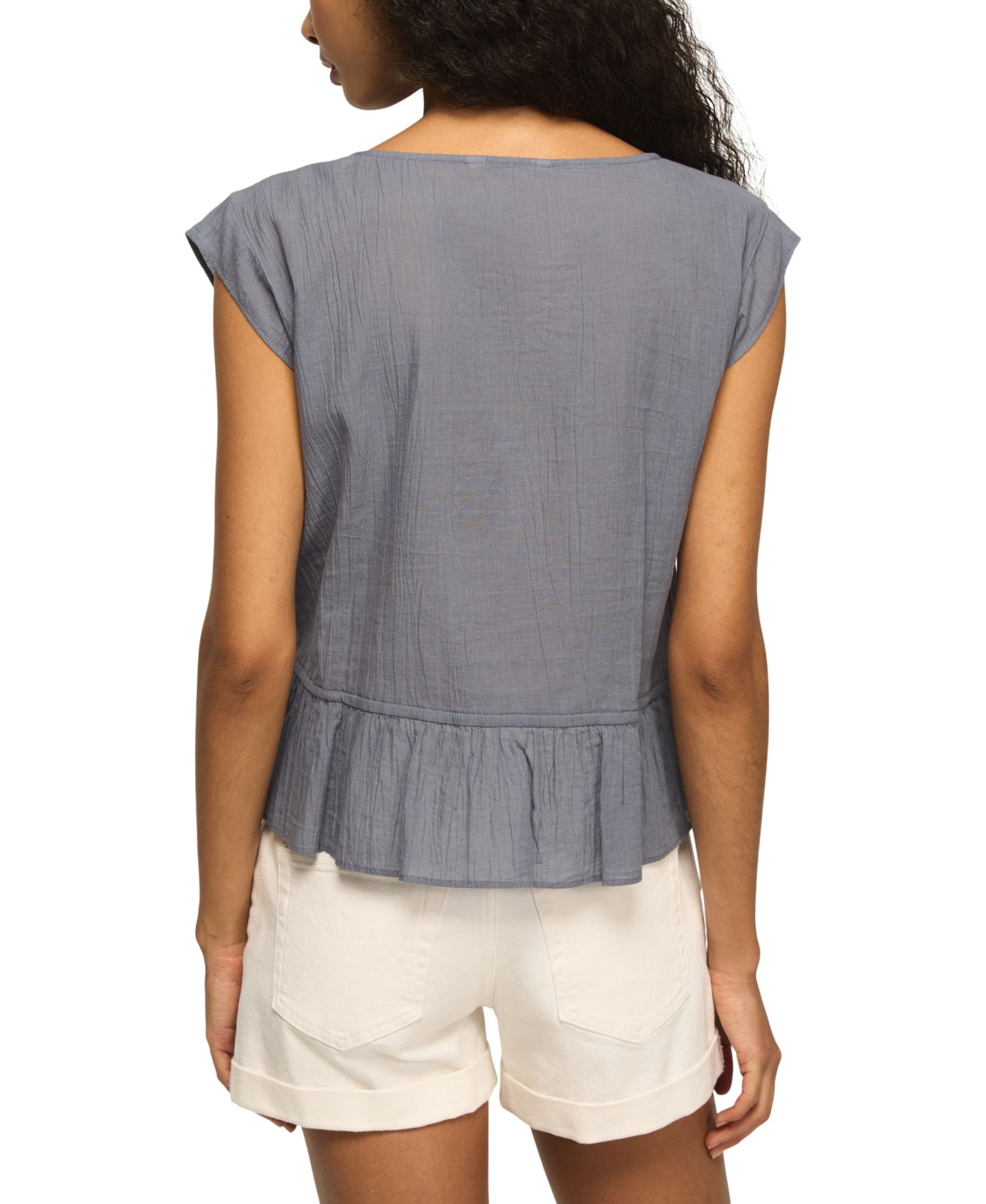 Женский топ Lucky Brand Square Neck Cotton, цвет: Серо-бежевый — фото 5