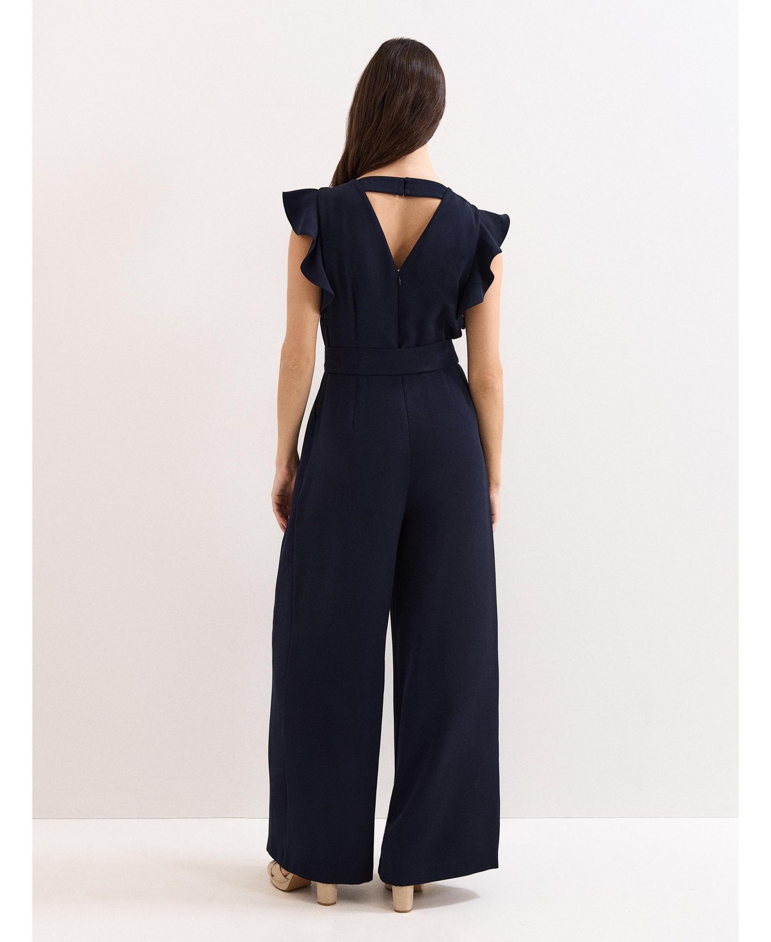 Women's Kallie Frill V-Neck Jumpsuit