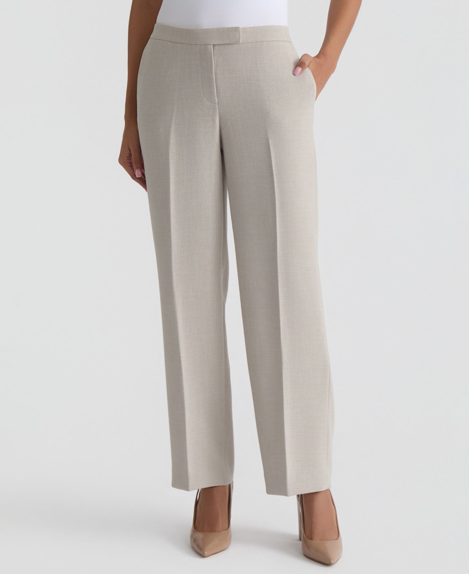 Women's High-Rise Extended-Tab Stretch Pants, Regular & Petite