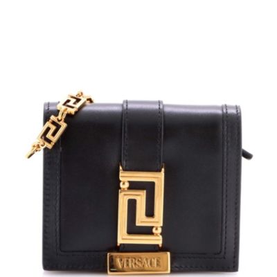 Mini Greca Goddess Wallet on Chain Leather
