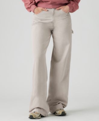 Women's Cinch-Waist Carpenter Lightweight Baggy Jeans