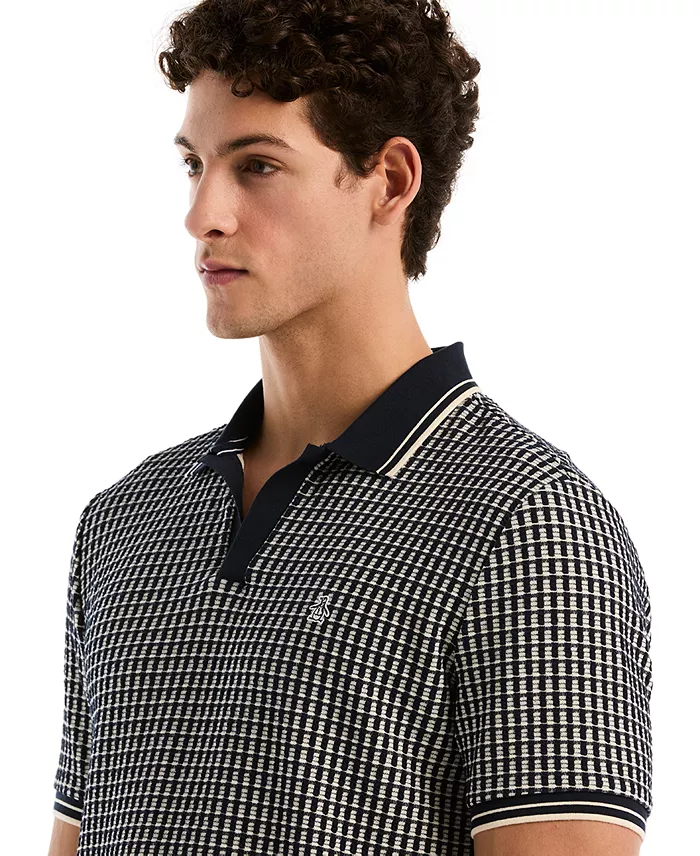 Men's Jacquard Short-Sleeve Polo Shirt - thumbnail 4