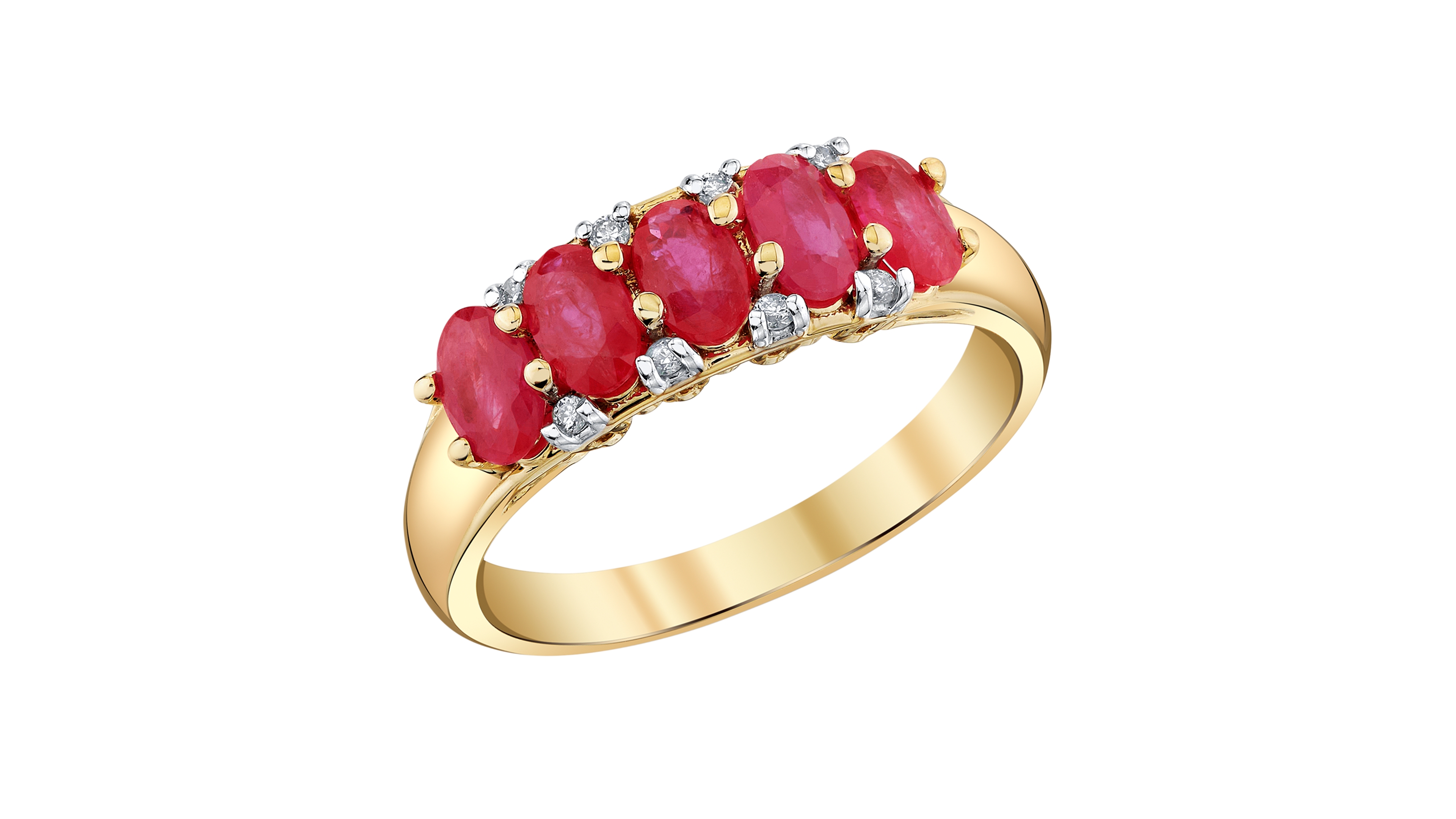Macy's Ruby (1-3/4 ct. t.w.) & Diamond Accent Ring in 10k Yellow Gold