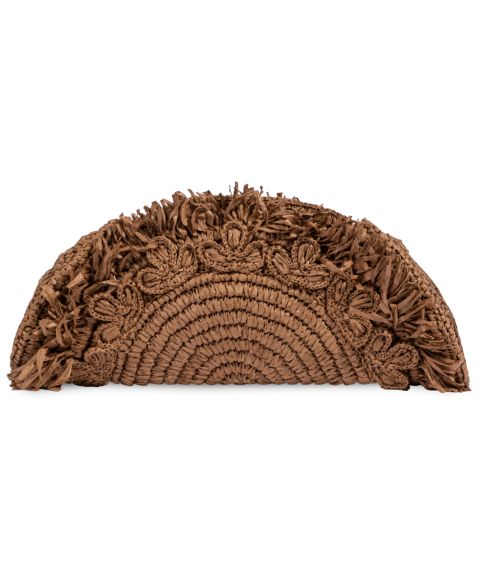Женский клатч Sam Edelman Lily Large Floral Clutch Handbag, цвет: Тёмный коричневый