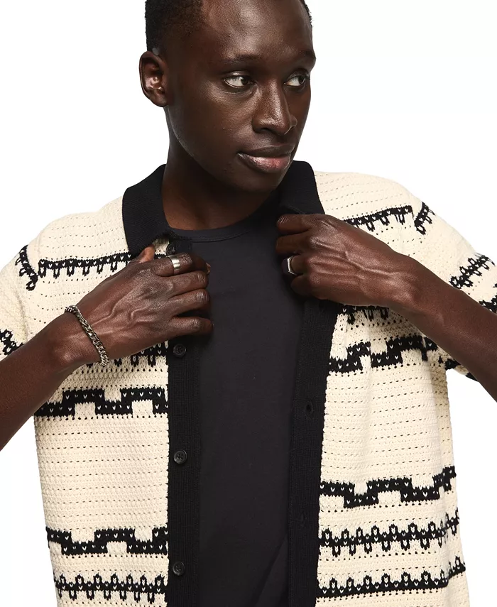 Men's Southwest Crotchet Short-Sleeve Sweater - thumbnail 3