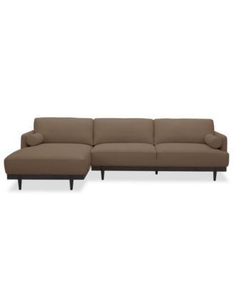 Clarie 2-Piece Leather Chaise Sectional