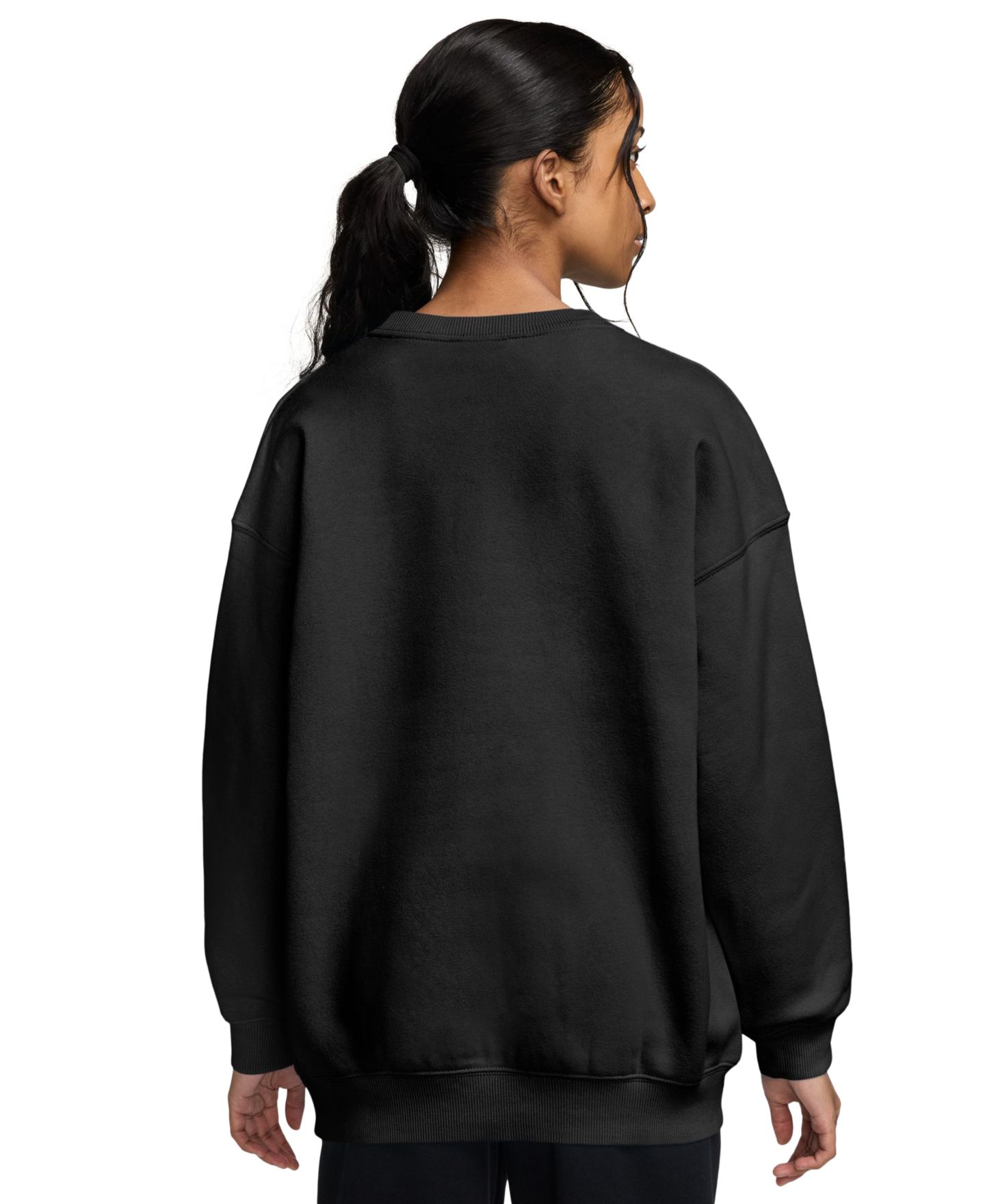 Свитшот Nike Oversized Long-Sleeve Sweatshirt для девочек, цвет: Чёрный — фото 3