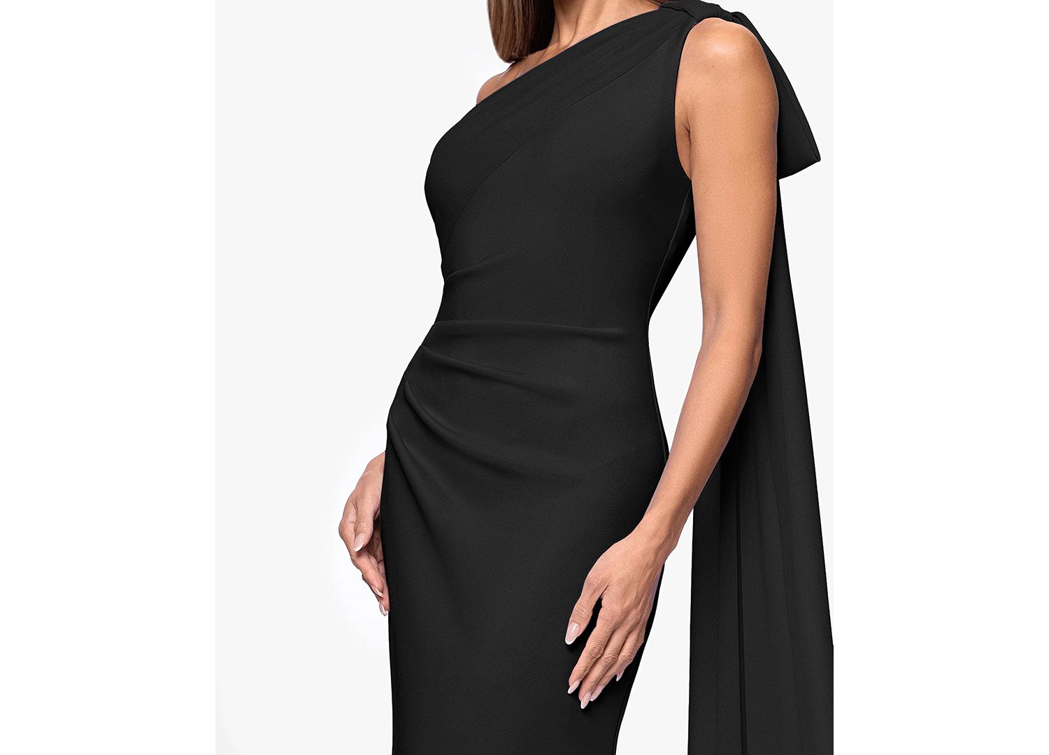 Petite One-Shoulder Ball Gown Dress