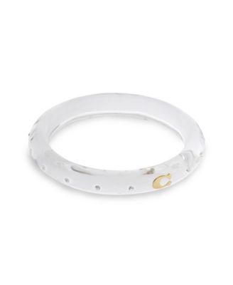Faux-Stone Signature C Resin Bangle Bracelet