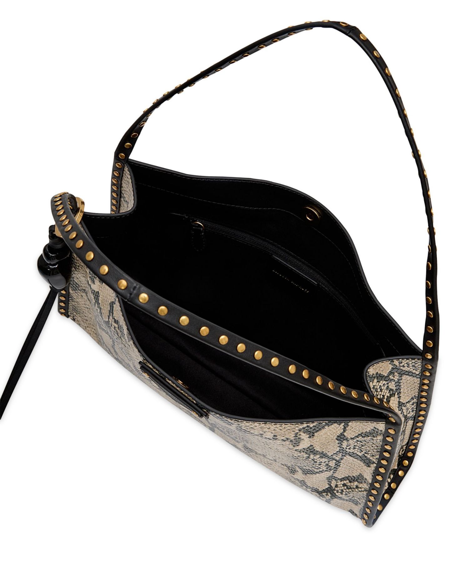 Dylan Medium Leather Snake Shoulder Handbag