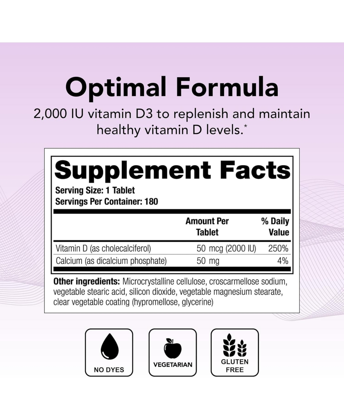 Theralogix Thera-d 2000 Vitamin D Supplement - 2,000 Iu (50 mcg) Vitamin D3 Tablets - 180-Day Supply - Immune Support Supplement for Women & Men