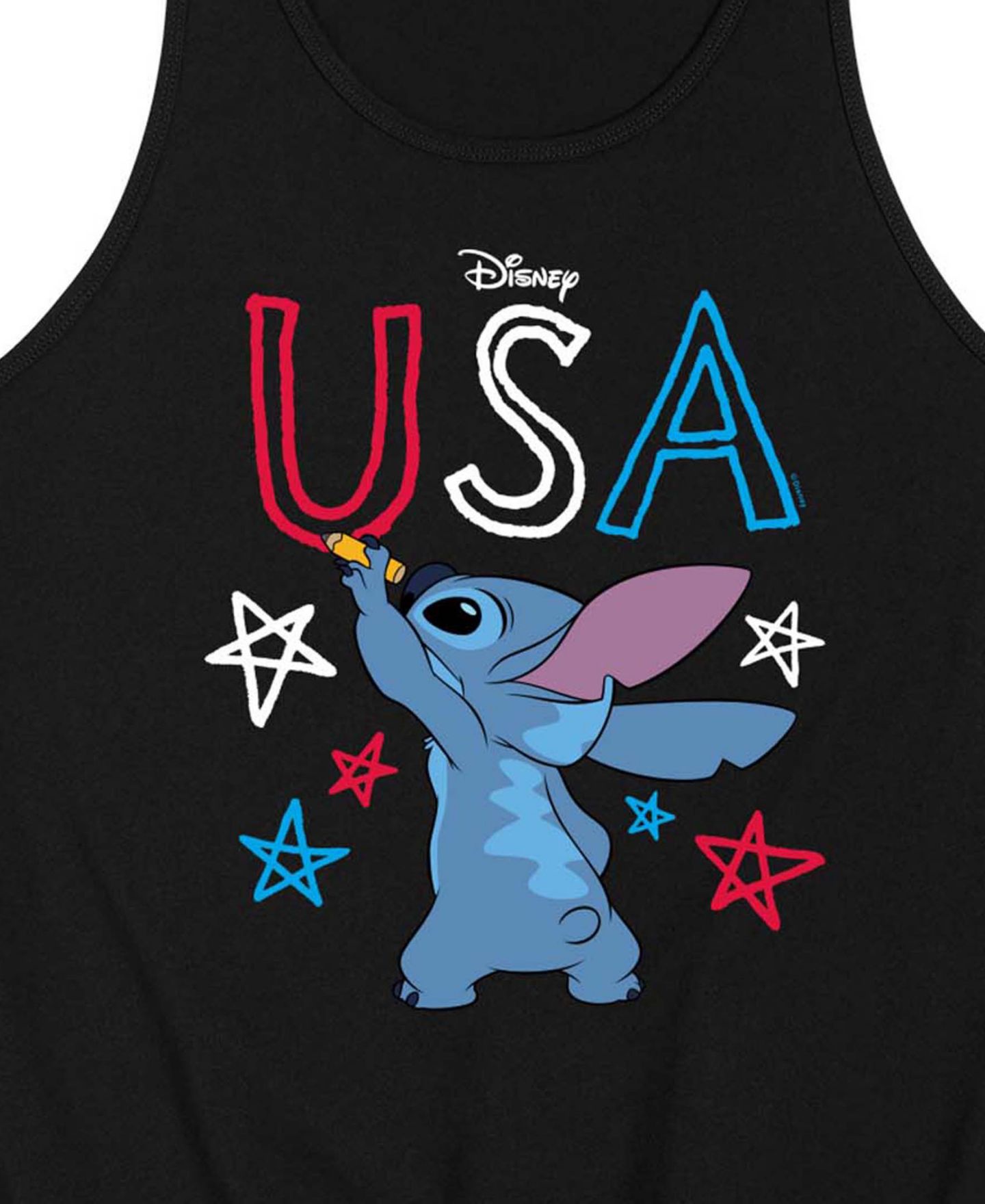 Мужской топ AIRWAVES Lilo USA Stitch Drawing Sleeveless Graphic, цвет: Чёрный — фото 3