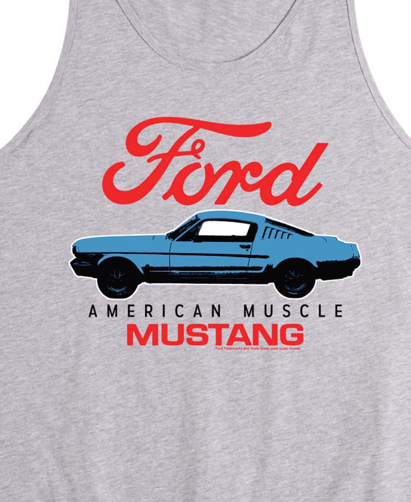 Мужской топ AIRWAVES Ford American Muscle Mustang Sleeveless Graphic, цвет: Меланжевый — фото 3