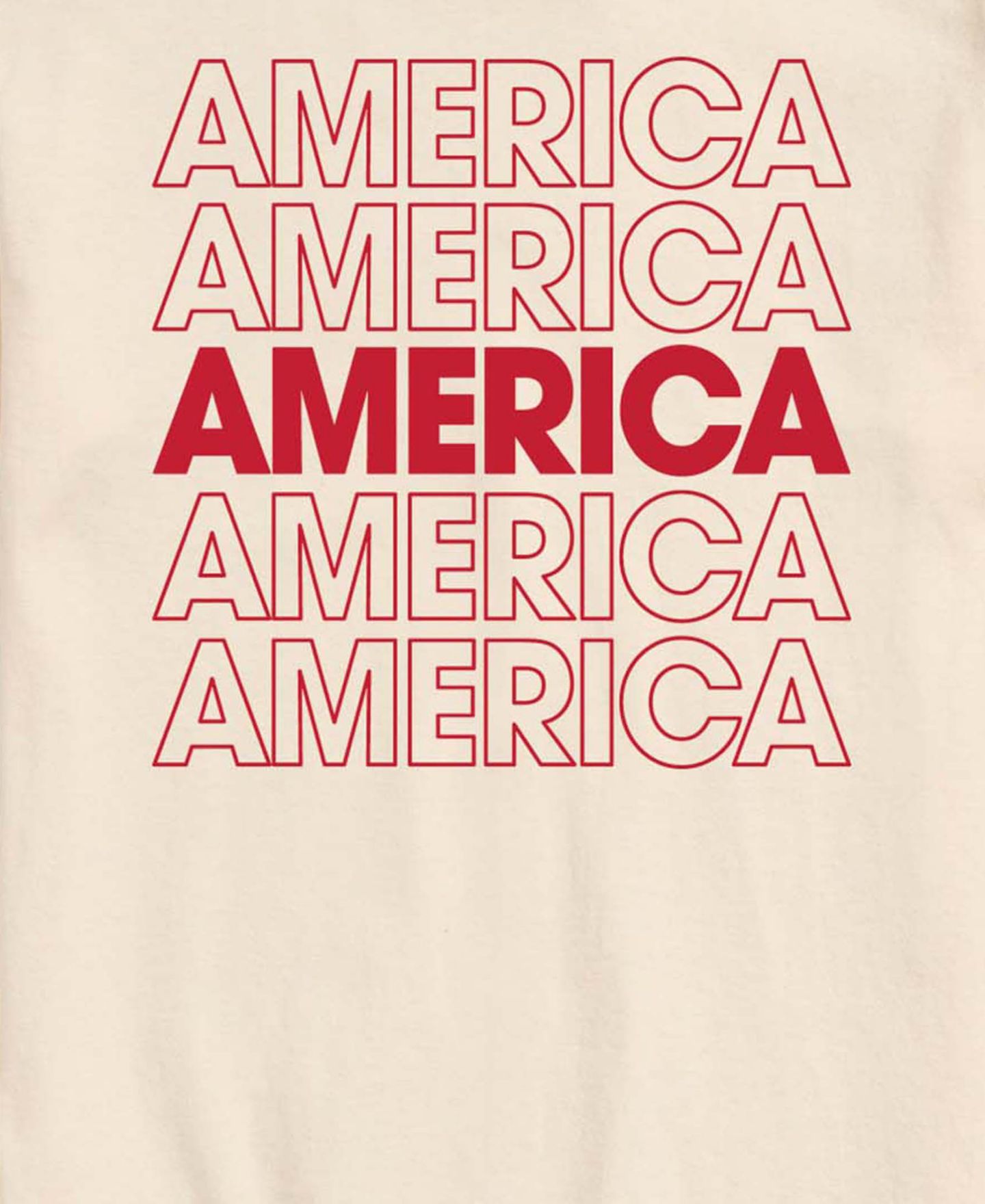Мужская футболка AIRWAVES America Repeated Short-Sleeve Graphic, цвет: Кремовый — фото 3