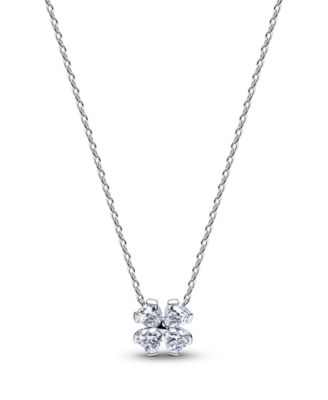 Sparkling Lucky Clover Pendant Necklace