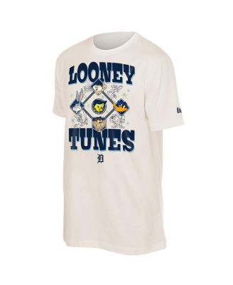 Men's and Women's Cream Detroit Tigers Looney Tunes T-Shirt