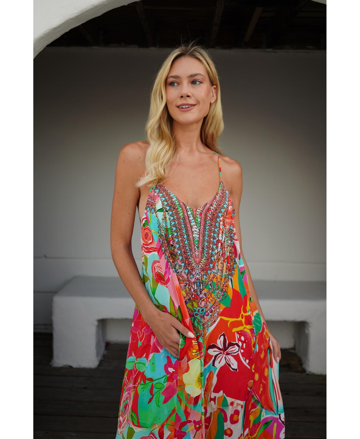 La Moda Clothing Women's Maxi T-Back Dress