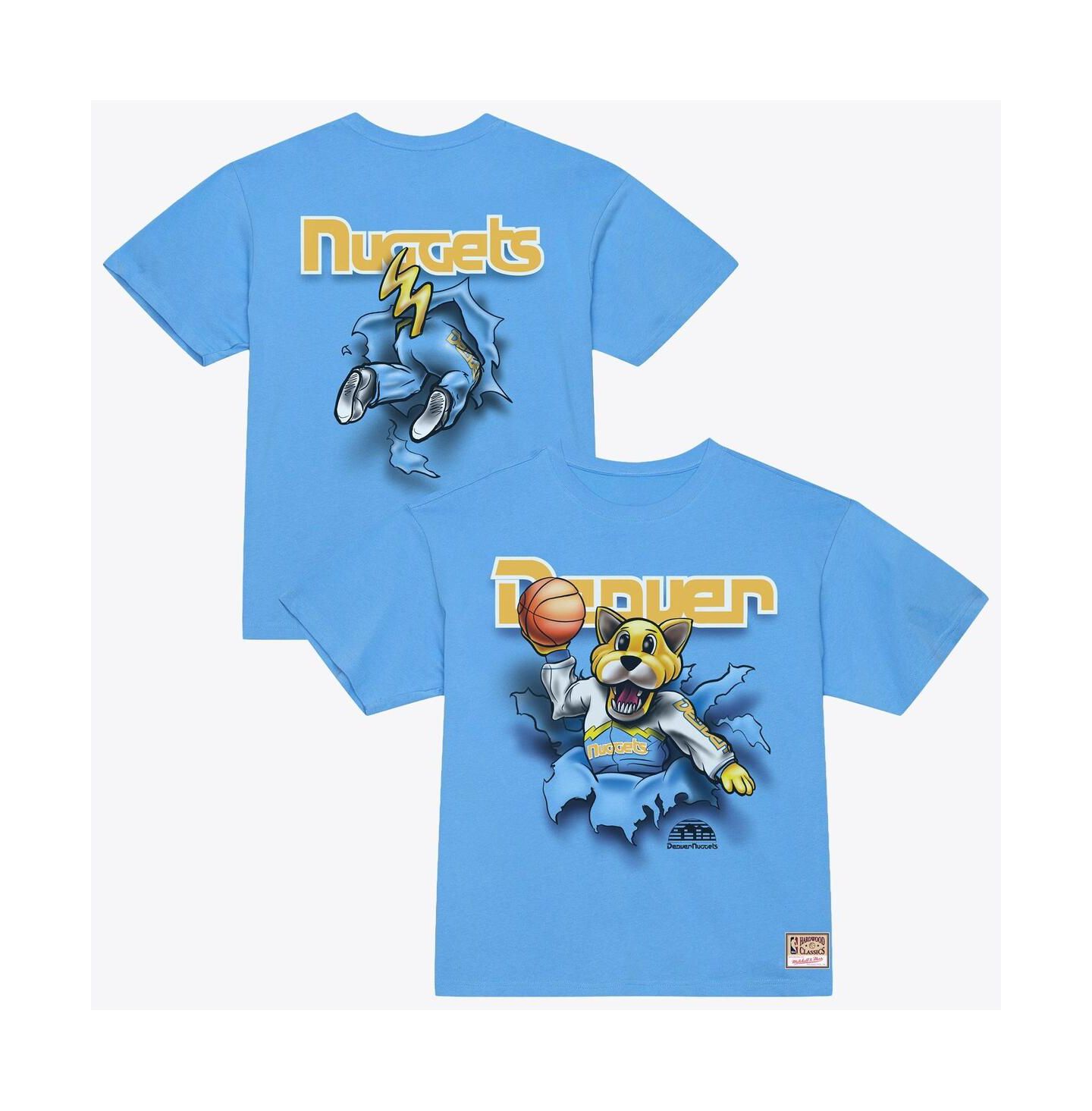 Мужская футболка Mitchell & Ness Light Blue Denver Nuggets Breakthrough — фото 1