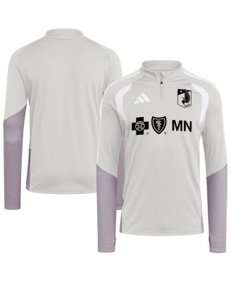 Men's Silver Minnesota United FC 2026 Tiro Competition Quarter-Zip Training Sweatshirt