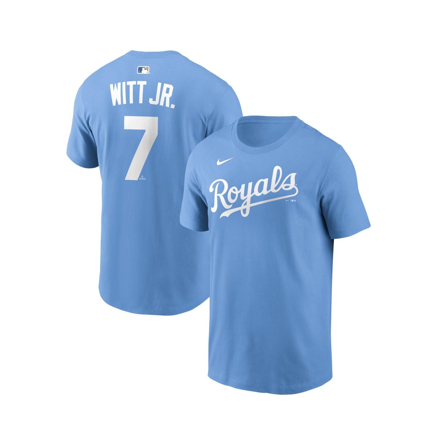Мужская футболка Nike Bobby Witt Jr. Light Blue Kansas City Royals Name & Number — фото 1