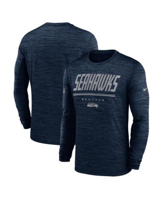 Men's College Navy Seattle Seahawks Sideline Offensive Transition Velocity Dri-FIT Long Sleeve T-Shirt