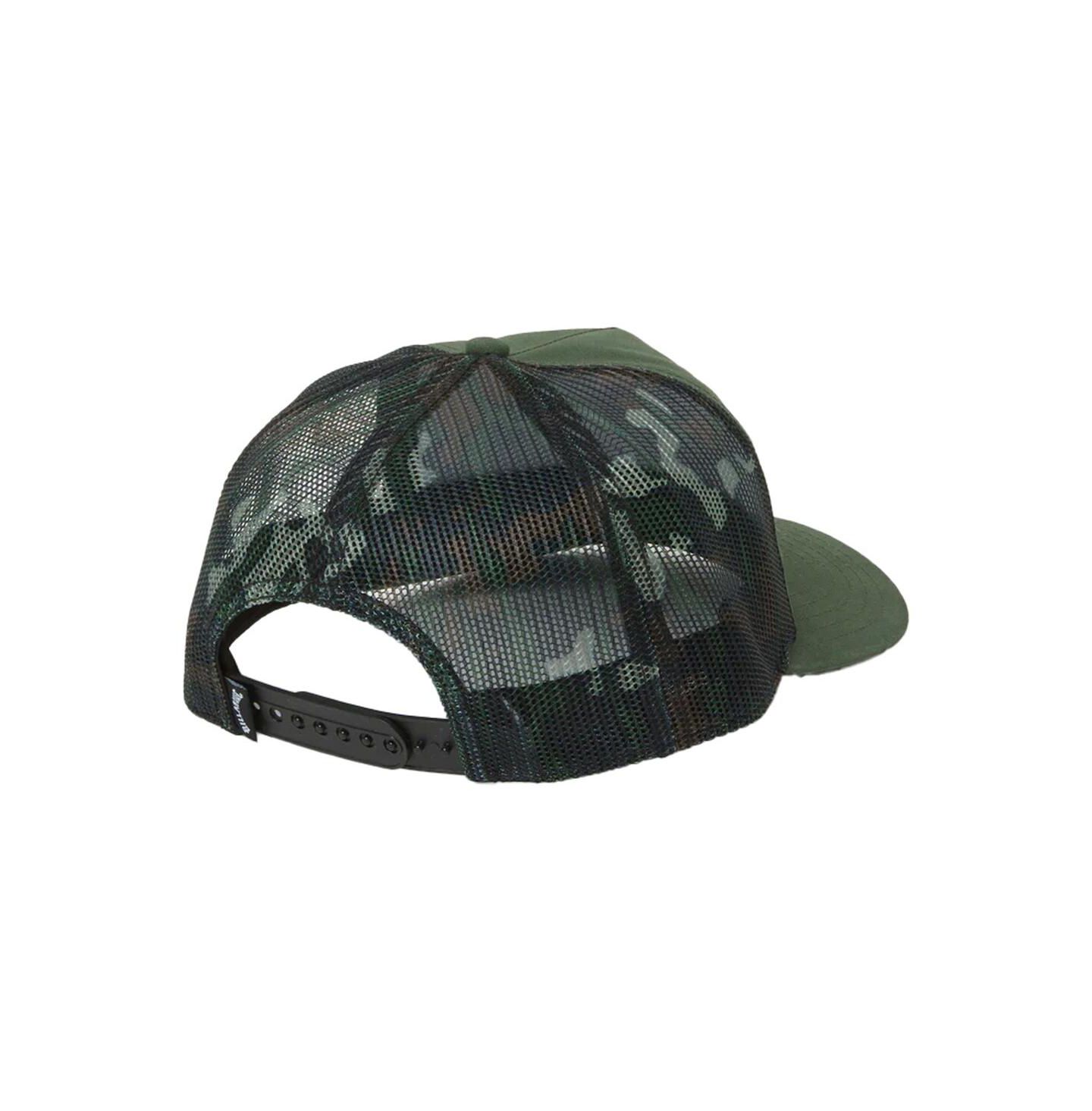 Мужская кепка Billabong Military Green Bad Dog Trucker Adjustable Hat — фото 2