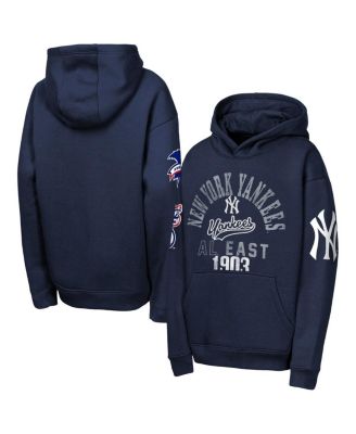 Big Boys and Girls Navy New York Yankees Premium Sweep Fleece Hoodie