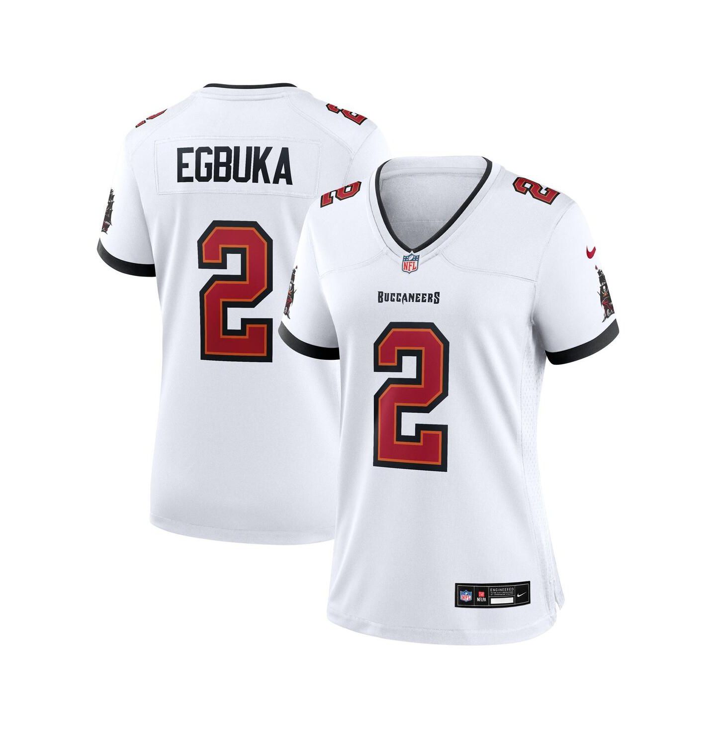 Женский топ Nike Emeka Egbuka White Tampa Bay Buccaneers Game Jersey — фото 1