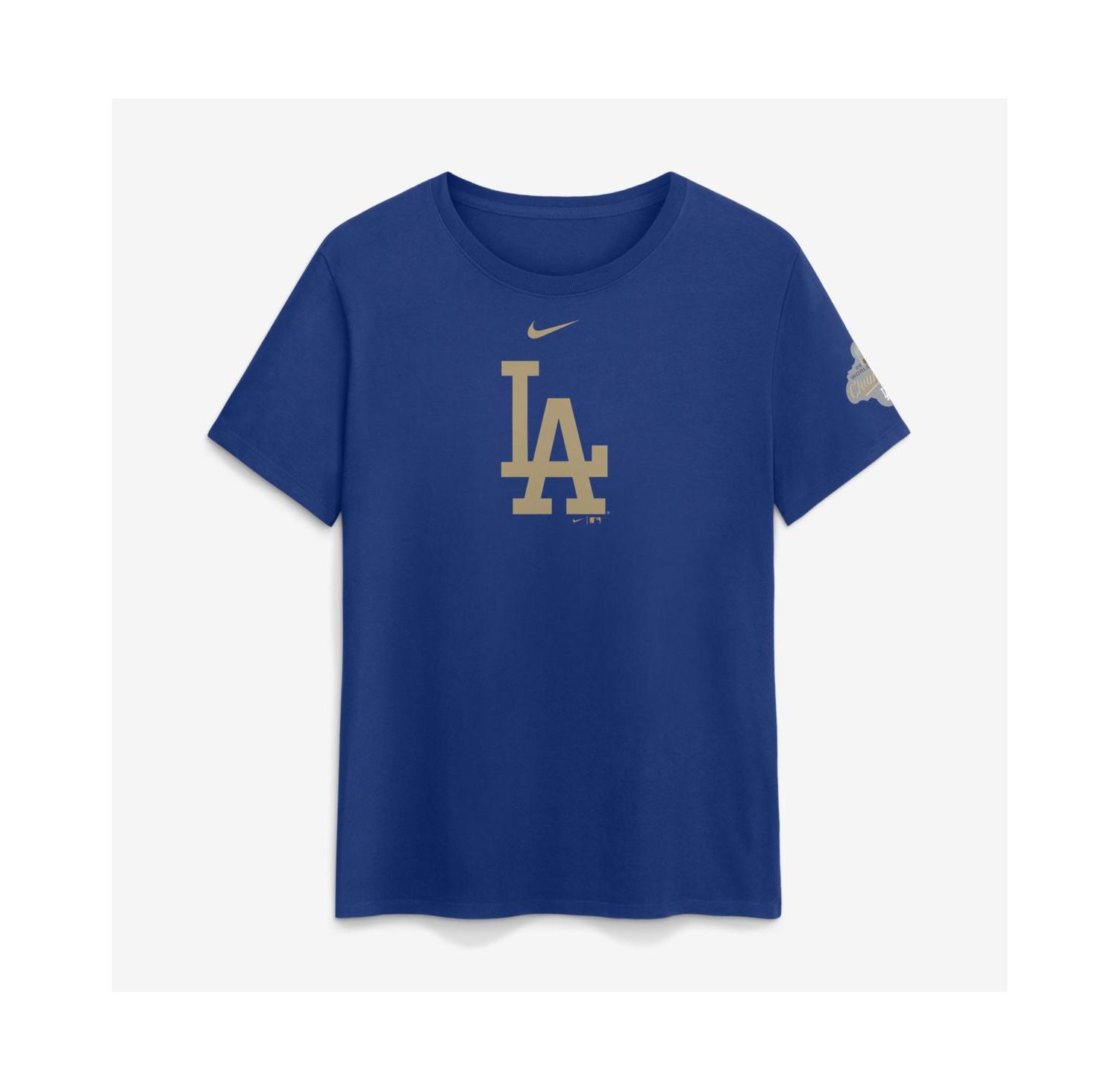 Women's Rush Blue Los Angeles Dodgers 2026 Gold Collection Logo T-Shirt
