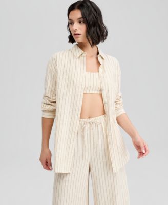 Women's Oversized Striped Shirt