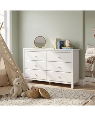 Alpine 6 Drawer Dresser - Nursery, Kids & Bedroom Storage Dresser