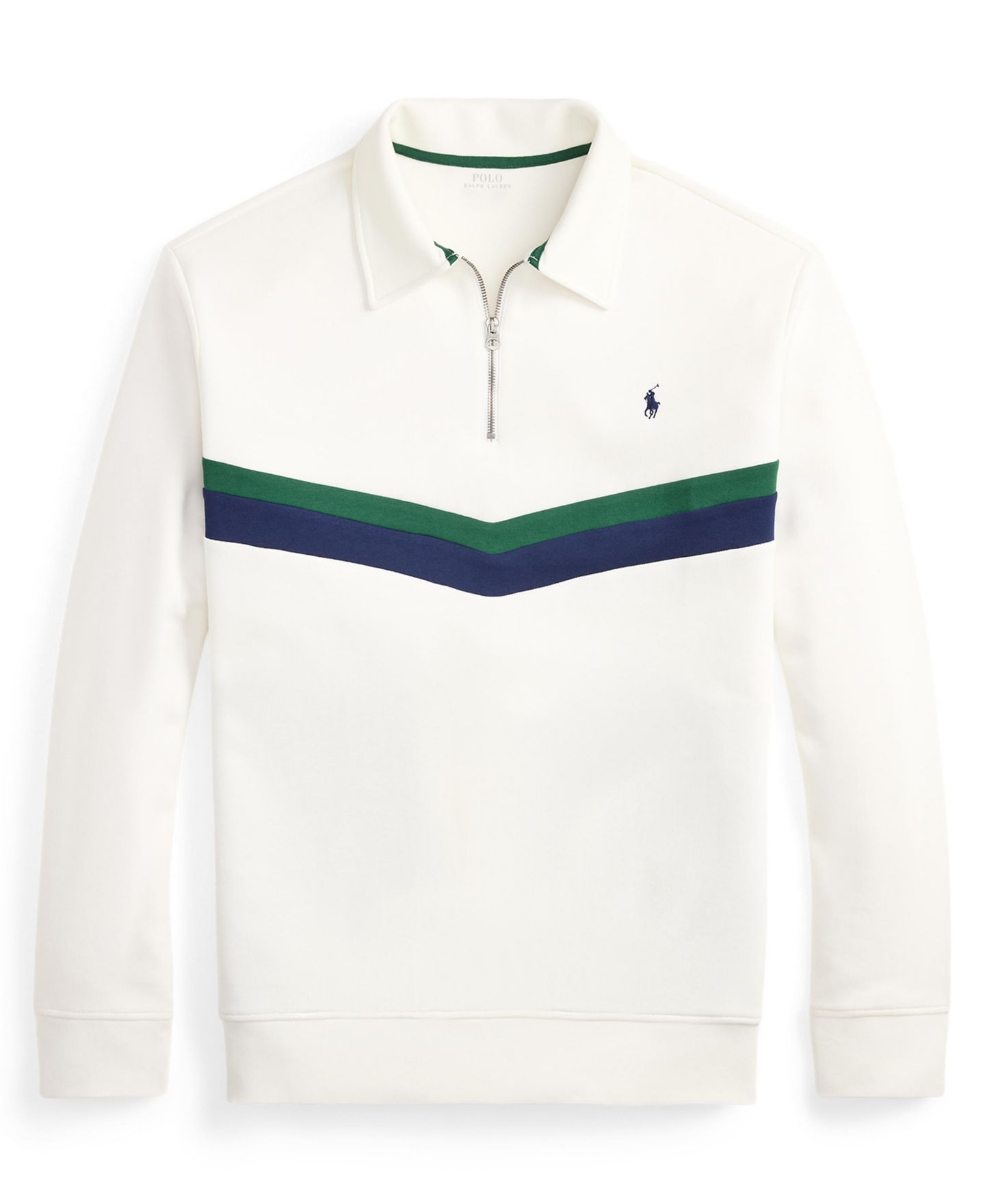 Мужские толстовки Polo Ralph Lauren Big & Tall Regular-Fit Quarter-Zip, цвет: Белый — фото 5
