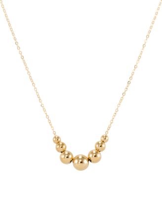 Graduated Bead Necklace in 10k Yellow Gold