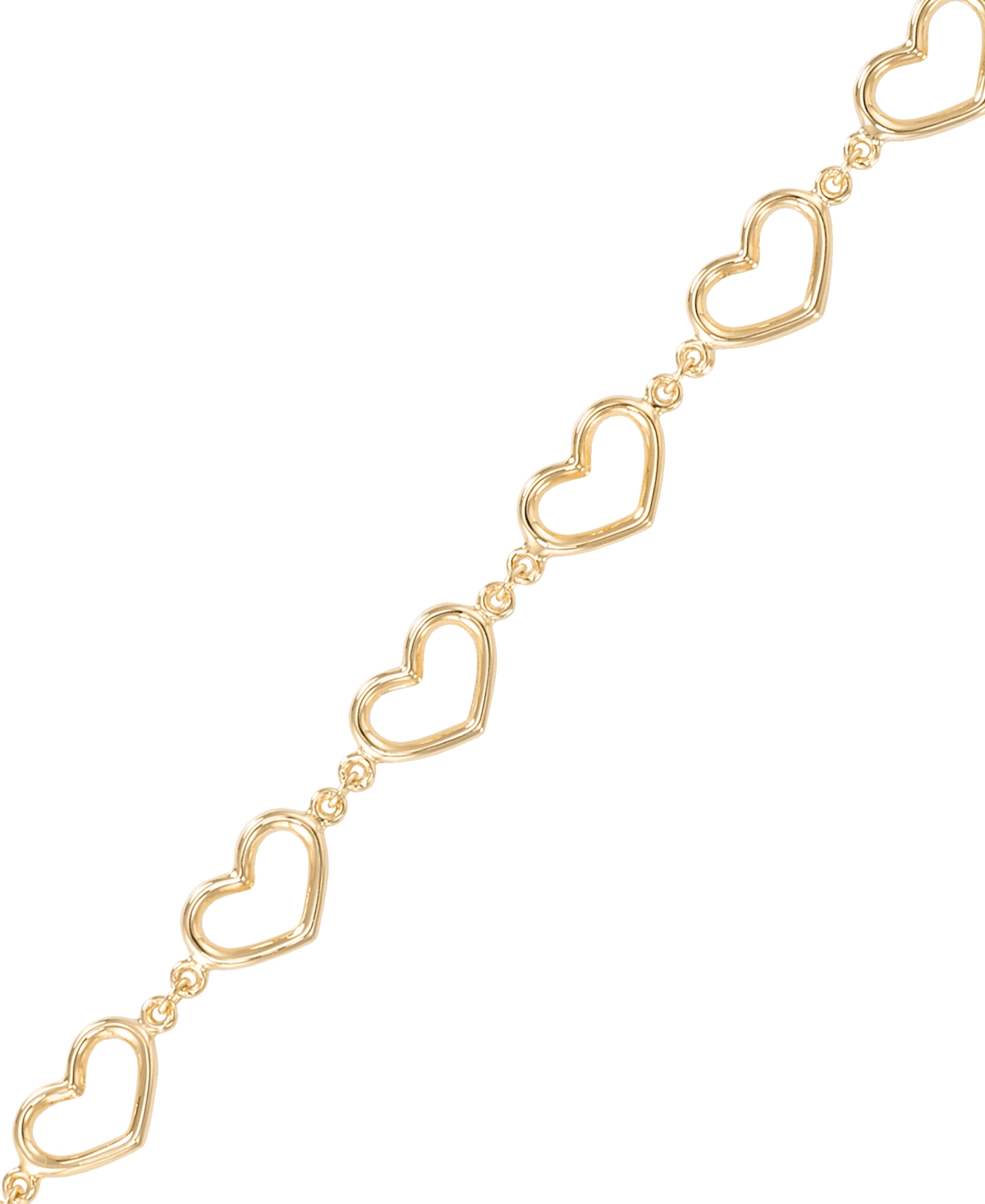 Macy's Open Heart Link Bracelet in 18k Yellow Gold
