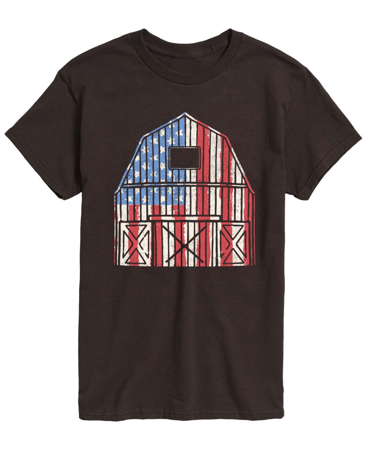 Airwaves Men's Usa Barn Short-Sleeve Graphic T-Shirts - Dark Brown