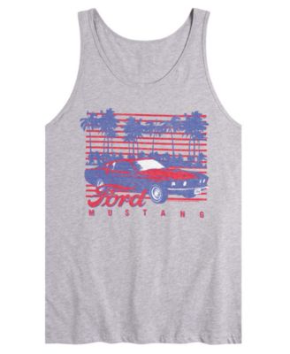Men's Ford Mustang Palm Trees Sleeveless Graphic Tank T-Shirts