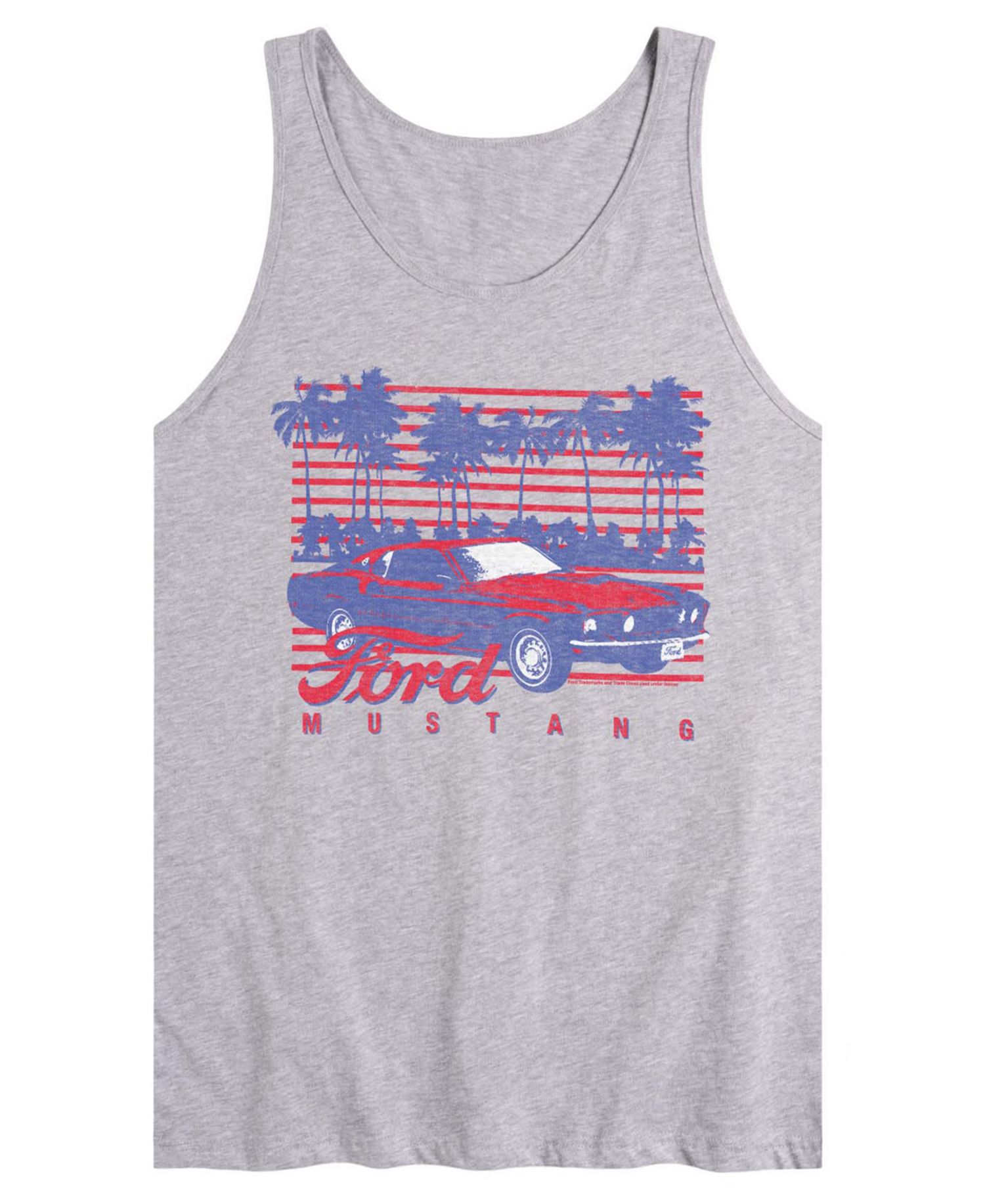 Men's Ford Mustang Palm Trees Sleeveless Graphic Tank Top