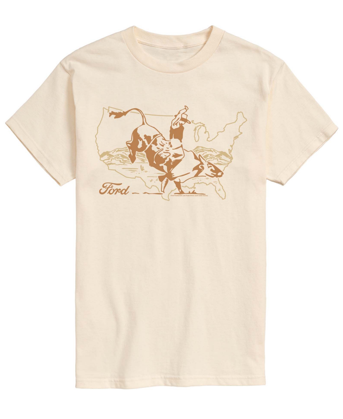 Airwaves Men's Ford Western Short-Sleeve Graphic T-Shirts - Cream