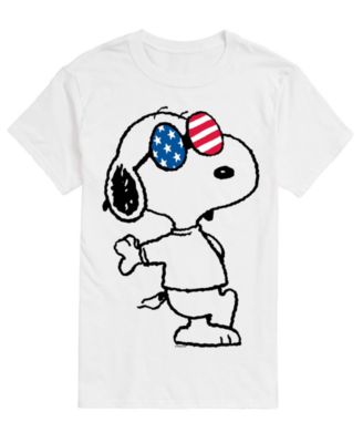 Men's Peanuts USA Snoopy Glasses Short-Sleeve Graphic T-Shirt