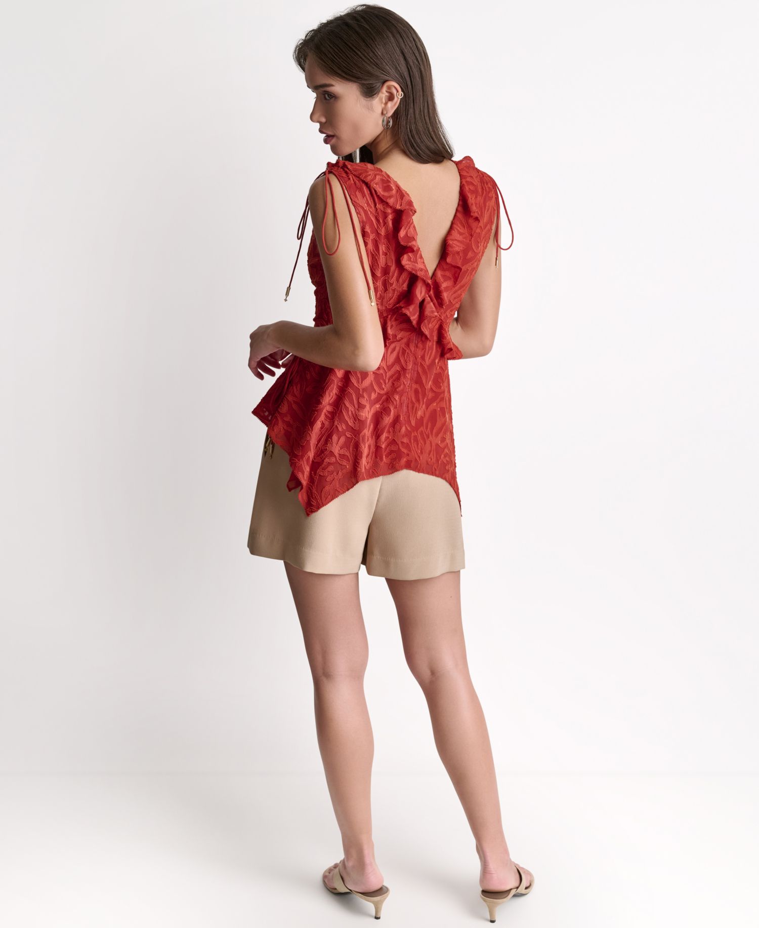 Women's Deep V-Neck Slim-Fit Top