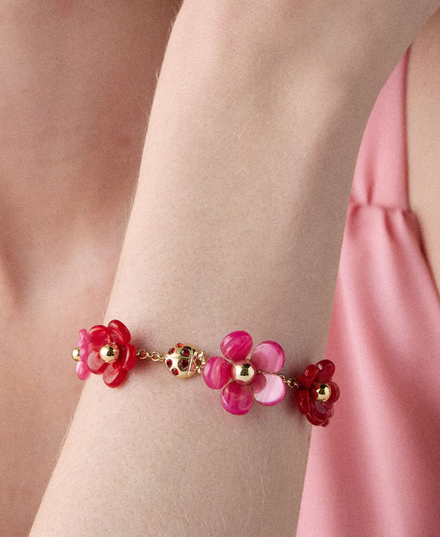 Gold-Tone Summer Daze Flower Scatter Bracelet