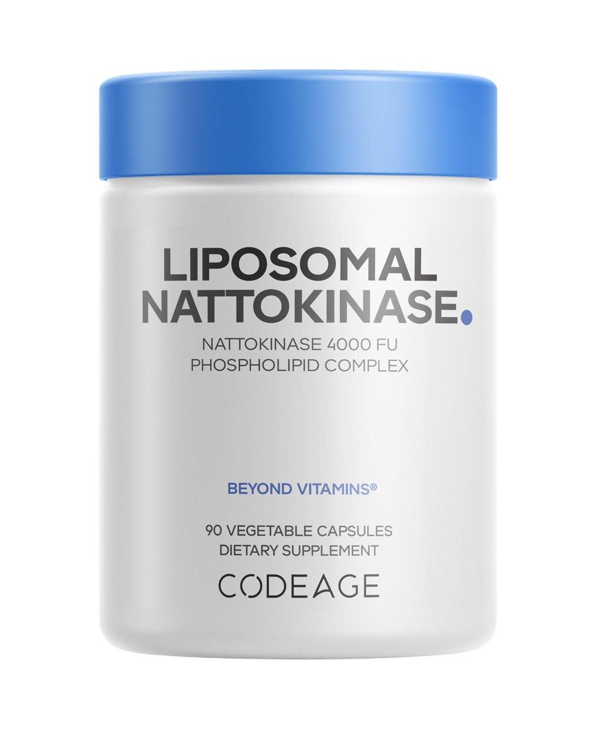 Codeage Liposomal Nattokinase 4000 Fu, , Phospholipids, Liposomal Delivery, Non Gmo, 90 Capsules