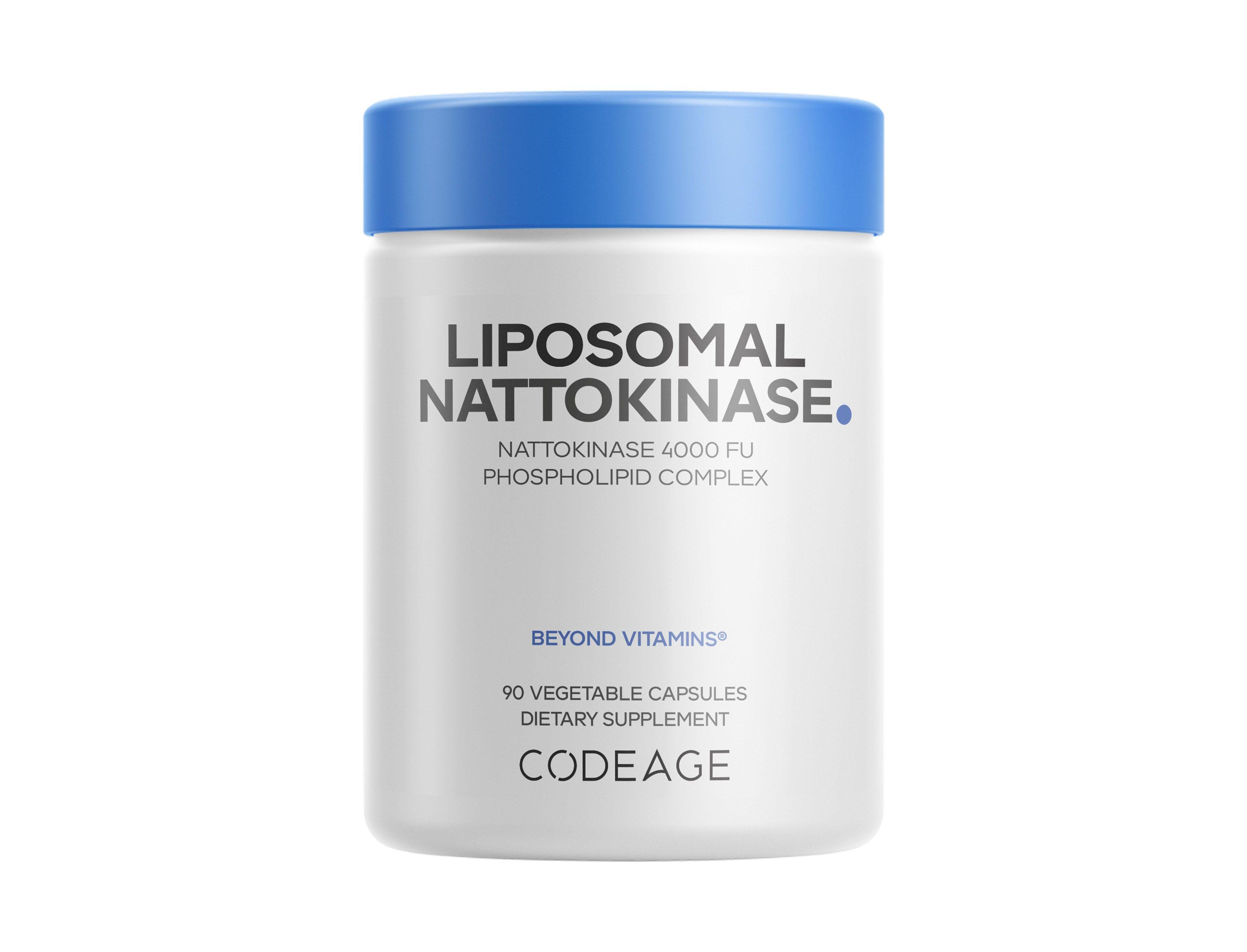 Codeage Liposomal Nattokinase 4000 Fu, , Phospholipids, Liposomal Delivery, Non Gmo, 90 Capsules