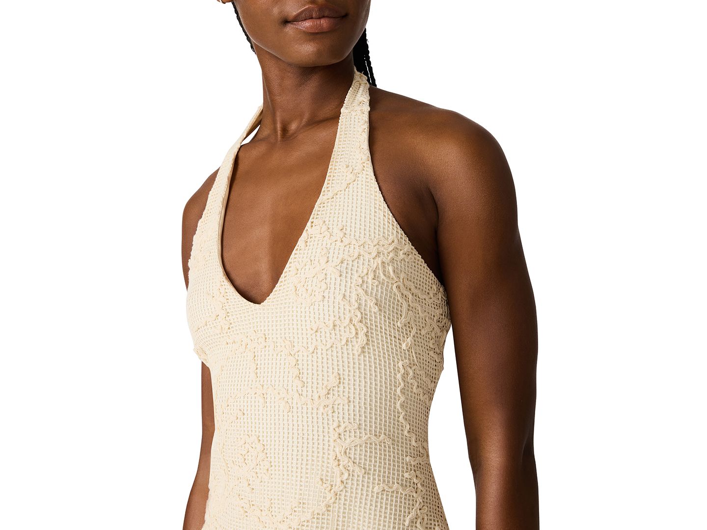 Женское платье Steve Madden Ofelia Sleeveless V-Neck, цвет: Состаренный белый — фото 3